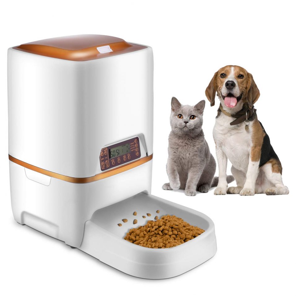 Automatischer Katzenfutterautomat 2-in-1 - Mit Wasserspender 800ml & Futterbehälter 1800ml