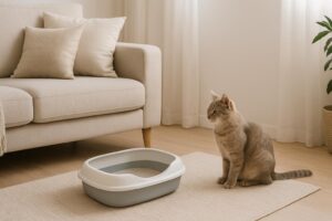 Titelbild zu Katze pinkelt außerhalb des Katzenklos: Futter, Toilette und Stressfaktoren richtig zusammen denken