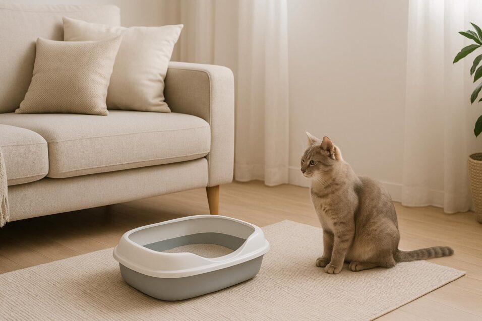 Titelbild zu Katze pinkelt außerhalb des Katzenklos: Futter, Toilette und Stressfaktoren richtig zusammen denken